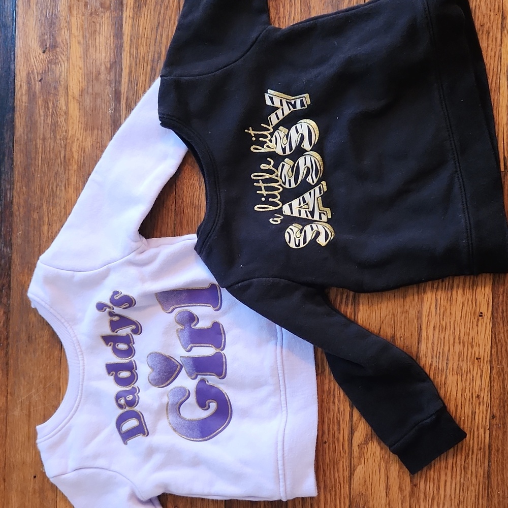 2 Toddler Sweatshirts Sized 6-9 Months
